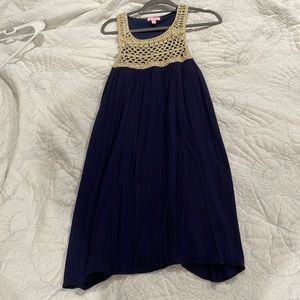 navy blue and gold lilly pulitzer dress